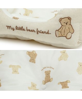 PET PARADISE ペットパラダイス くまちゃん クールカドラー 《mix柄》 角型 Ｓ 超小型犬 オフホワイト×ベージュ