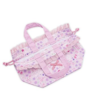 Mother garden マザーガーデン 野いちご ランチ巾着 《小花いちご柄》 小花いちご柄