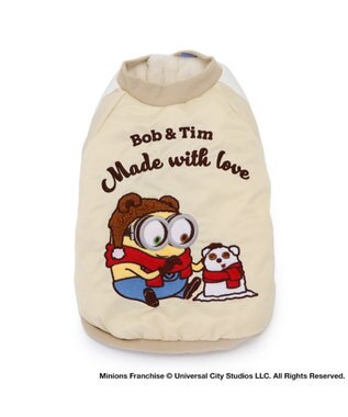 PET PARADISE ミニオン ボブ ティム 遠赤外線 スカジャン 《雪柄》 小型犬 ベージュ
