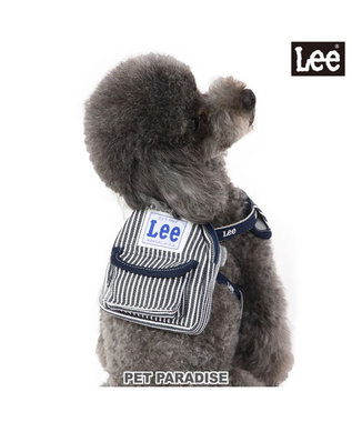 PET PARADISE Lee ヒッコリーリュック付きハーネス【S】 紺(ネイビー・インディゴ)