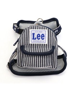 PET PARADISE Ｌｅｅ ヒッコリーリュック付きハーネス【Ｓ】 紺（ネイビー・インディゴ）