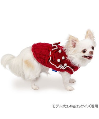 PET PARADISE ディズニー ミニーマウス リボン ニット 小型犬 レッド