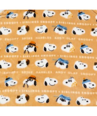 PET PARADISE スヌーピー 遠赤外線 ボアマット  丸型 《ブラザー柄》 (105cm) ブラザー柄