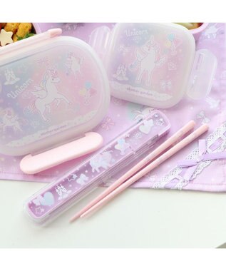 Mother garden マザーガーデン ユニコーン スライド式 お箸＆ケース 《ハピネス柄》 16.5cm 日本製 -
