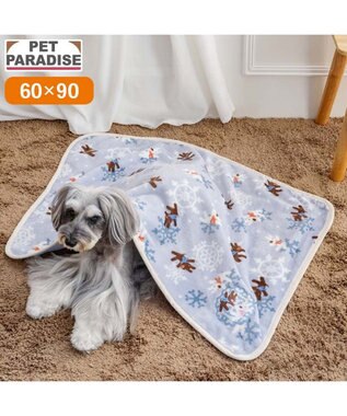 PET PARADISE リサとガスパール ボア ブランケット 《雪編み柄》