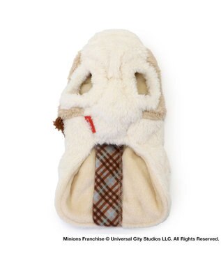 PET PARADISE ミニオン ティム  切替ジップベスト 小型犬 白～オフホワイト