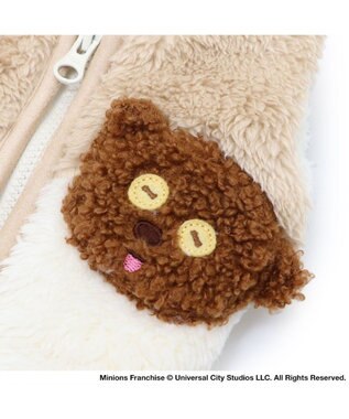 PET PARADISE ミニオン ティム  切替ジップベスト 小型犬 白～オフホワイト