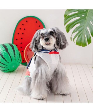 PET PARADISE スヌーピー 脇開き ポケットクール タンクトップ 小型犬 ホワイト