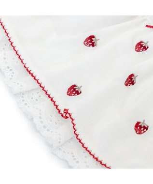 PET PARADISE ペットパラダイス スモッキング ワンピース 《いちご刺繍》 小型犬 ホワイト×レッド