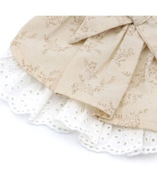 PET PARADISE ペットパラダイス ナチュラルレース ワンピース 小型犬 ベージュ✕ホワイト