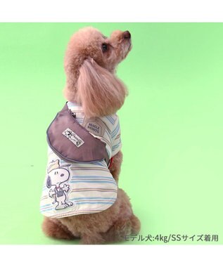 PET PARADISE スヌーピー お揃いTシャツ マルチボーダー《ホワイト》 小型犬 ホワイト