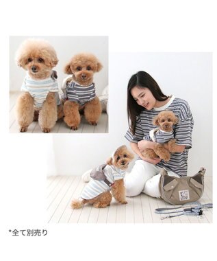 PET PARADISE スヌーピー お揃いTシャツ マルチボーダー《ホワイト》 小型犬 ホワイト