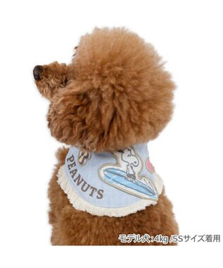 PET PARADISE スヌーピー クールバンダナ 《サーフ柄》 小型犬 ライトブルー