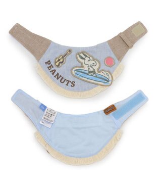 PET PARADISE スヌーピー クールバンダナ 《サーフ柄》 小型犬 ライトブルー