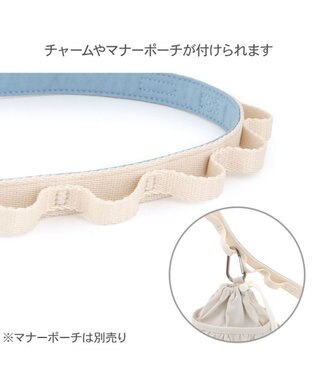 PET PARADISE ペットパラダイス 小花柄 デニム リード ３Ｓ 小型犬 ブルー