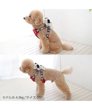 スヌーピー マスコット付きハーネス S 小型犬 / PET PARADISE