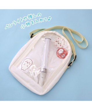 マザーボンネット　オフ白✖︎ピンク色 しろたん らむね ふわふわ ポシェット 【単品】 / Mother garden