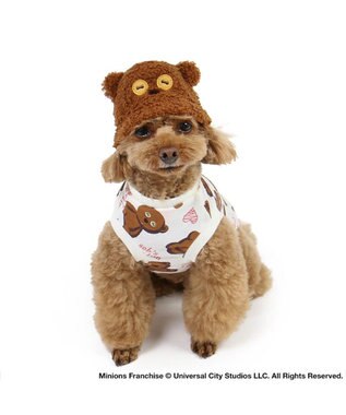 PET PARADISE ミニオン ティム バケットハット付き Tシャツ 小型犬 ブラウン
