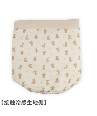 PET PARADISE ペットパラダイス くまちゃん クール 筒型 寝袋 《アイス柄》 ベージュ