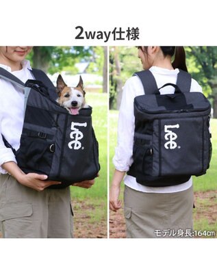 わさおさま専用　Lee 黒デニム風バック 犬用リュック Lee 犬 リュック キャリーバッグ セール スクエア 〔小型犬