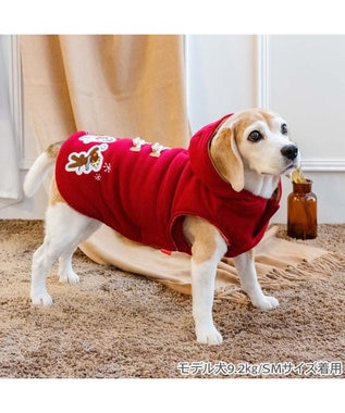 PET PARADISE リサとガスパール 綿入れ ダッフルベスト 中型犬 レッド