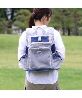 PET PARADISE Ｌｅｅ ハグ＆リュック  キャリーバッグ 《ヒッコリー柄》 M 小型犬 グレー