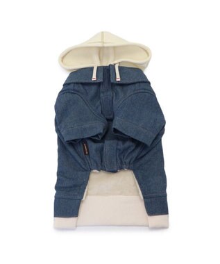 PET PARADISE ペットパラダイス 重ね着風デニムジャケット  小型犬 ネイビー