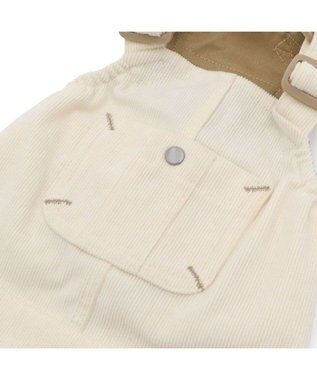 PET PARADISE ペットパラダイス コーデュロイ オーバーオール 小型犬 ホワイト