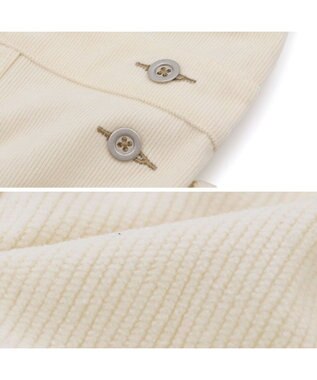 PET PARADISE ペットパラダイス コーデュロイ オーバーオール 小型犬 ホワイト