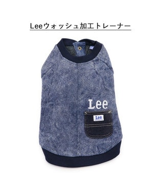 PET PARADISE Lee ウォッシュ加工 トレーナー 中型犬 大型犬 紺（ネイビー・インディゴ）