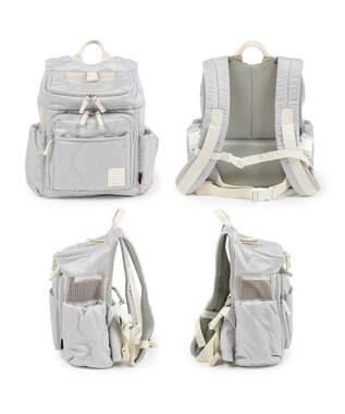PET PARADISE ペットパラダイス 花キルティング ハグ＆リュック Ｓ グレー