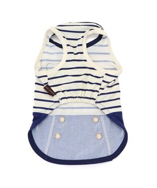 PET PARADISE ペットパラダイス 接触冷感 マリン風 タンクトップ 中型犬 大型犬 ネイビー