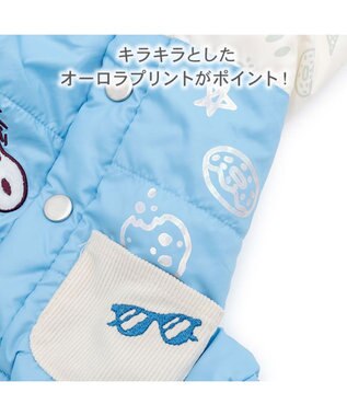 PET PARADISE スヌーピー アイライク エアオール 綿入れ ロンパース 小型犬 ライトブルー