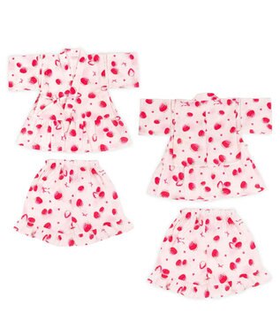 Mother garden 2025 マザーガーデン  野いちご 甚平  《水彩柄》 95～100cm 水彩柄