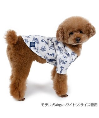 PET PARADISE J.PRESS マリンシャツ  《 ホワイト》 小型犬 ホワイト×ネイビー