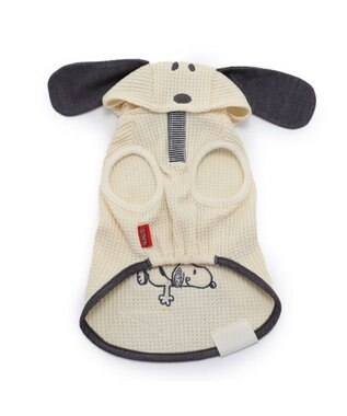 PET PARADISE 犬の服 犬 スヌーピー パーカー 【小型犬】 アメカジ 耳付き グレー