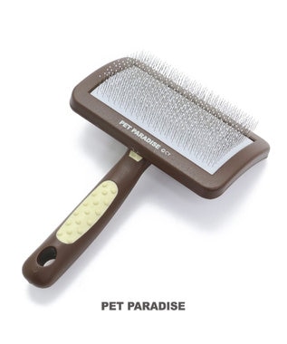 PET PARADISE ペットパラダイス スリッカーブラシ M 茶系