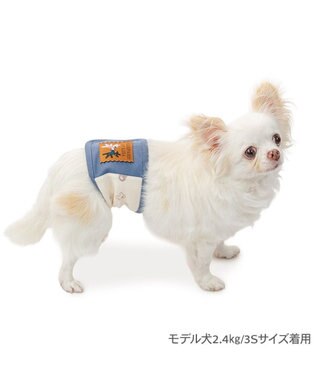 PET PARADISE リサとガスパール ワッフル マナーベルト 小型犬 ブルー