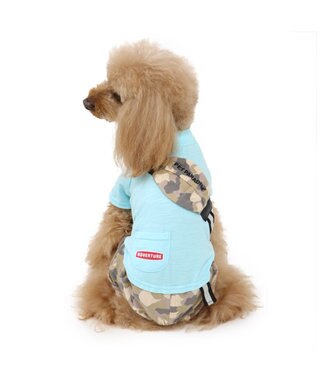 犬服 犬 服 ペットパラダイス 迷彩 ポケット パンツつなぎ 〔小型犬〕 超小型犬 小型犬, マルチカラー, ４Ｓ
