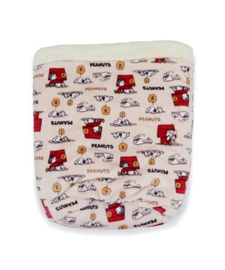 PET PARADISE スヌーピー 寝袋 筒型《うたたね柄》M  小型犬 ベージュ