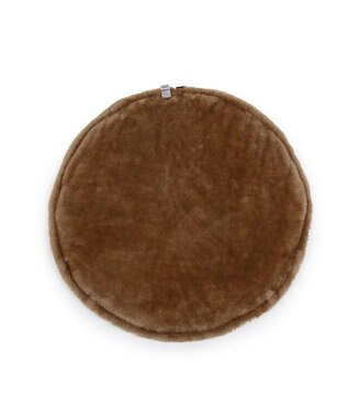 PET PARADISE ペットパラダイス くまちゃん 遠赤外線 ボアマット 丸型 (70cm) ブラウン