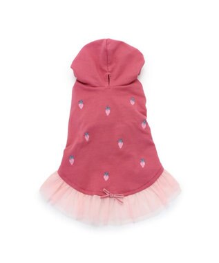 PET PARADISE ペットパラダイス パーカー 苺柄 《ピンク》 小型犬 ピンク