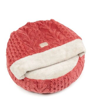 PET PARADISE ペットパラダイス 遠赤外線 アランボア 丸型 寝袋  Ｓ レッド