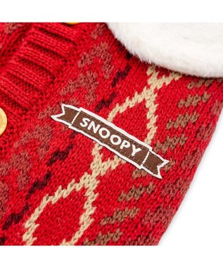 PET PARADISE スヌーピー ハグ 背開き ニット 《レッド》 小型犬 レッド