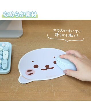 Mother garden しろたん 顔型 マウスパッド ダイカットマウスパッド -