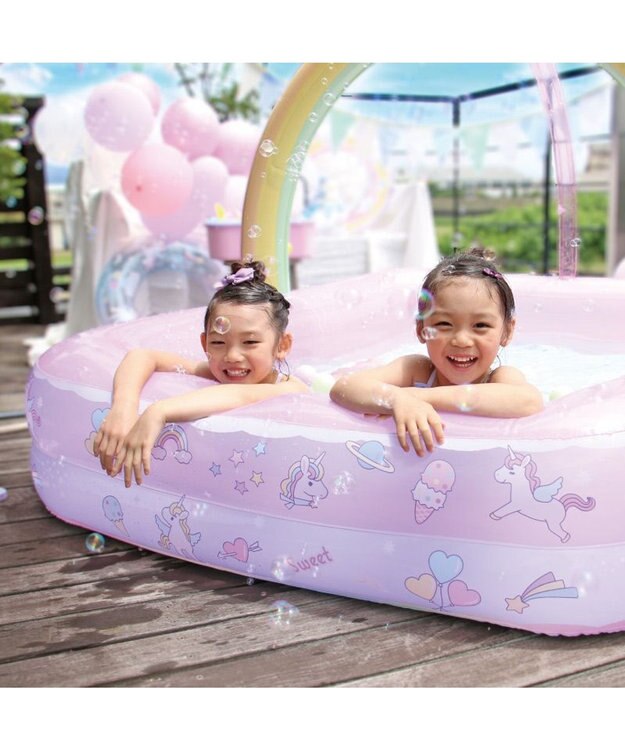 Mother garden マザーガーデン シャワーアーチ付き ユニコーンレインボー プール -