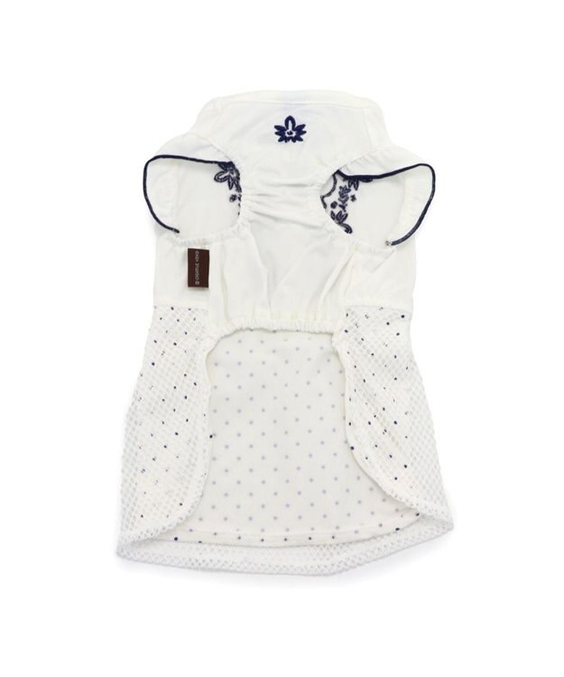 PET PARADISE ペットパラダイス エコメイド 天竺 刺繍 ワンピース 小型犬 ホワイト