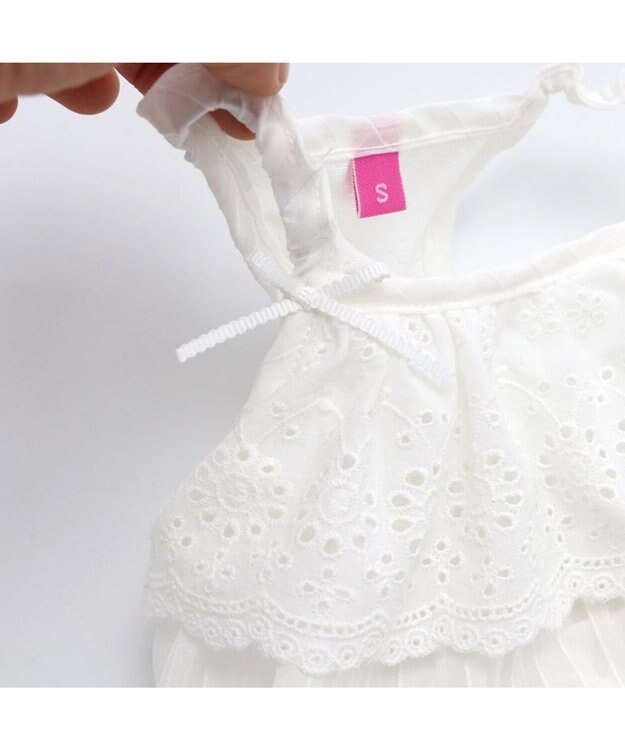 PET PARADISE 犬の服 犬 フリルワンピース白  【小型犬】 白~オフホワイト