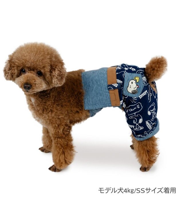 PET PARADISE スヌーピー マナーパンツ 《デニム風》 小型犬 ネイビー