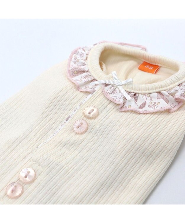 PET PARADISE 花柄 フリル 背中開き Tシャツ 小型犬 白~オフホワイト